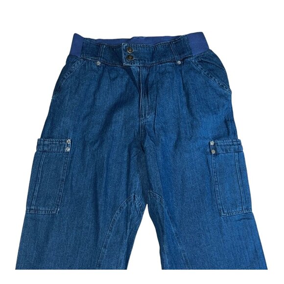 Woman Within NWOT Double Button Front Comfort Waist Cargo Jean Sz 20 Tall Womens - Picture 10 of 16